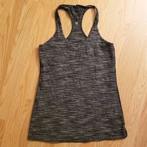 Lululemon heather grey workout top L